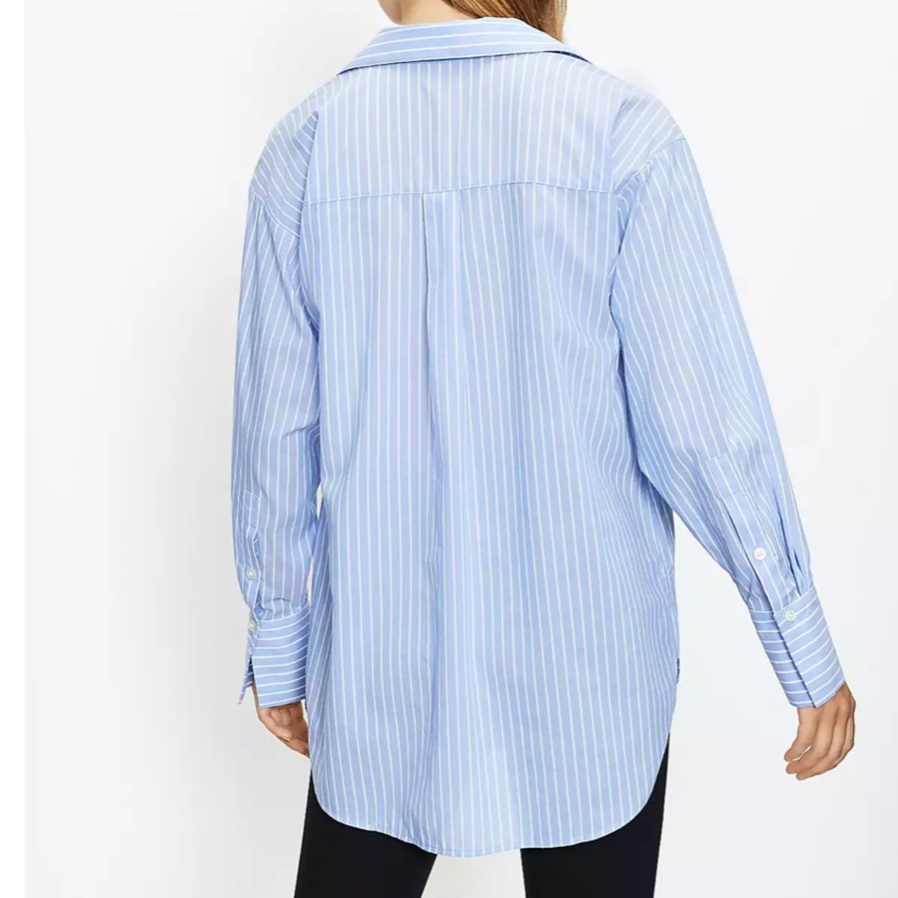 Loft Striped Pocket Tunic Shirt - Picture 2 of 4